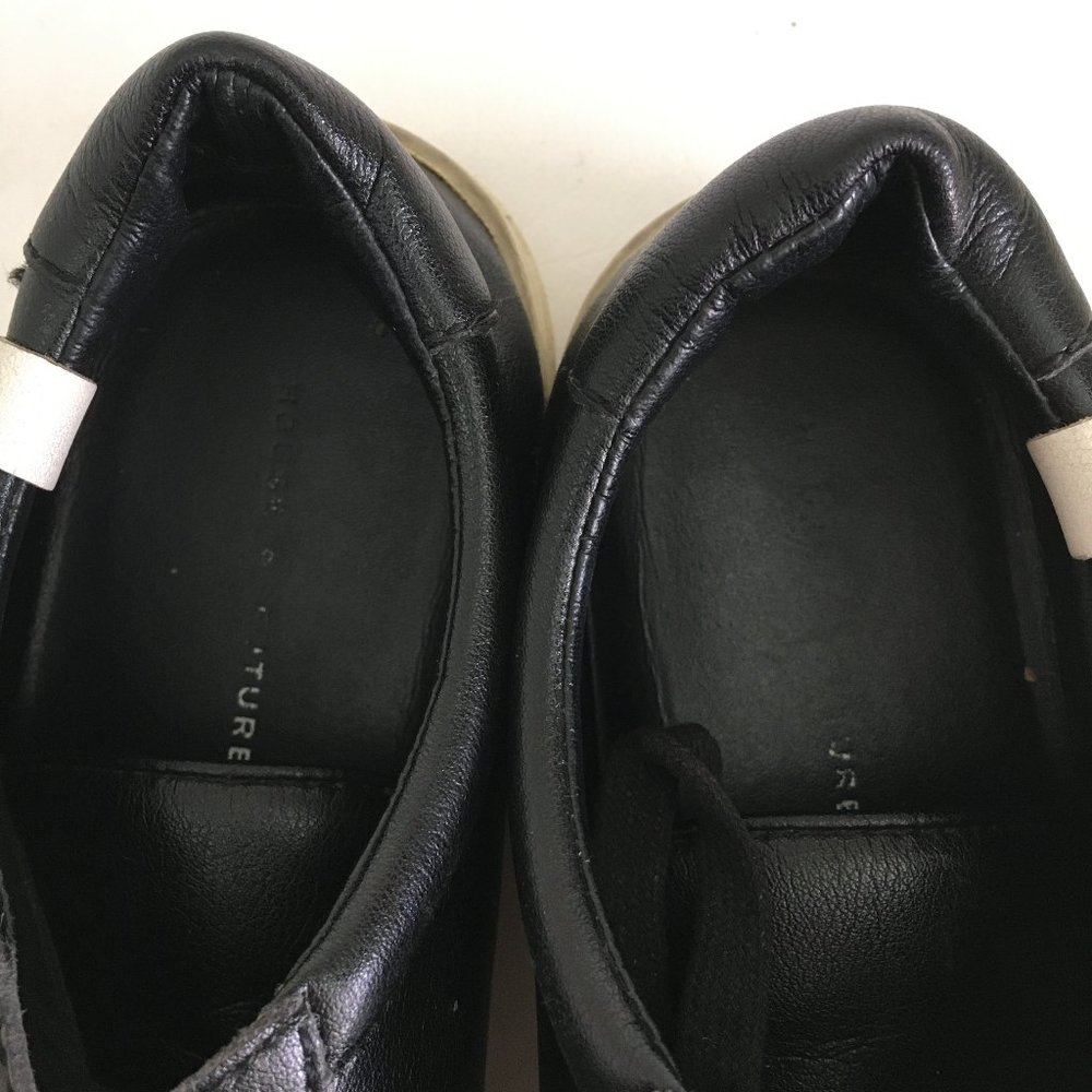 HOUSE OF FUTURE Black Leather Low Top Sneaker Mens Size 8 - Picture 5 of 8